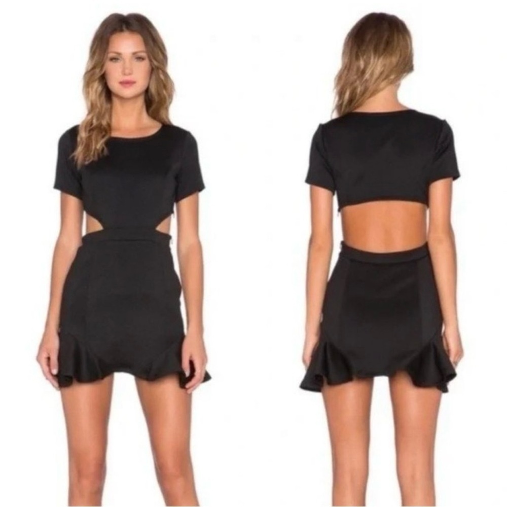 Lovers + Friends Eternal Black Cut Out Mini Party Cocktail Dress Women's XS